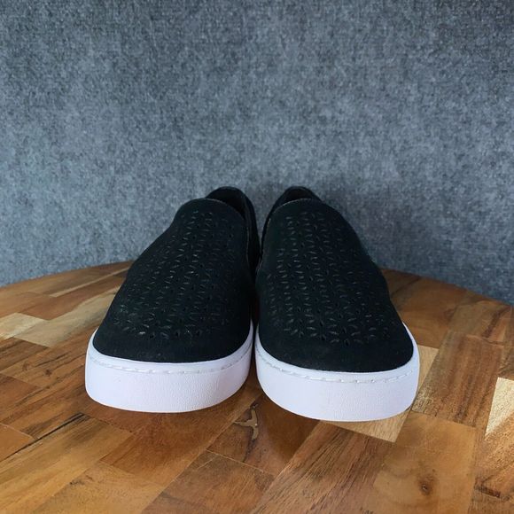 Vionic Kani Slip On Womens 7 Shoes Black Perforated Suede Sneakers - Picture 3 of 10